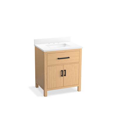 Kohler Kresla 30'' Bathroom Vanity Cabinet with Sink and Quartz Top - Light Oak