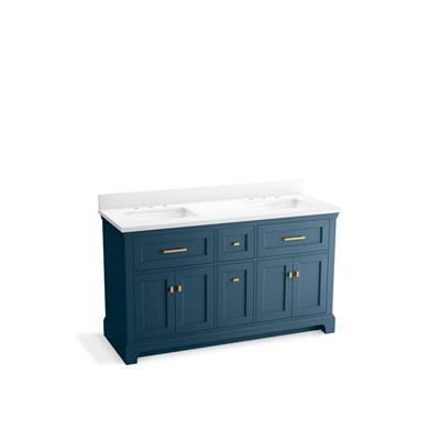 CharlemontE 60'' bathroom vanity cabinet with sinks and quartz top