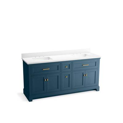 CharlemontE 72'' bathroom vanity cabinet with sinks and quartz top
