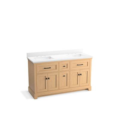 CharlemontE 60'' bathroom vanity cabinet with sinks and quartz top