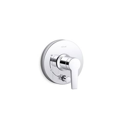 Kohler Pitch Rite-temp Valve Trim with Push-button Diverter - Polished Chrome