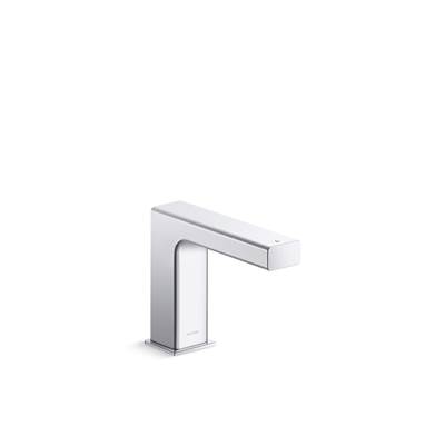 Kohler StraytE Touchless single-hole lavatory faucet with Kinesis sensor technology, DC-powered, less drain, 0.5 gpm, project pack - Polished Chrome