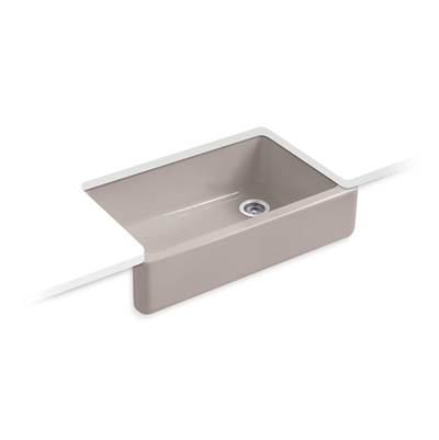 Kohler Whitehaven 35-3/4'' undermount single-bowl farmhouse kitchen sink - Truffle