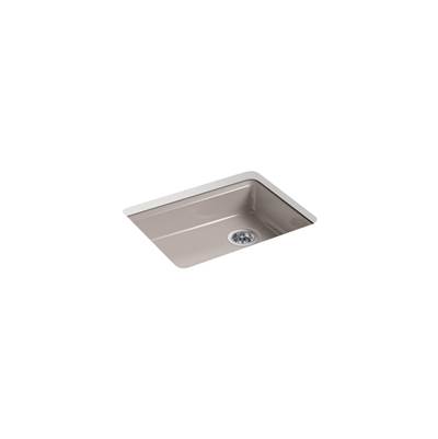 Kohler Riverby 25'' undermount single-bowl kitchen sink - Truffle