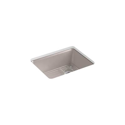 Kohler Riverby 25'' undermount single-bowl kitchen sink - Truffle