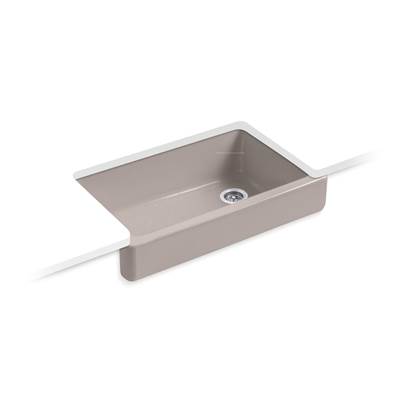 Kohler Whitehaven 35-1/2'' undermount single-bowl farmhouse kitchen sink - Truffle