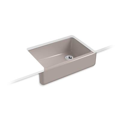 Kohler Whitehaven 32-3/4'' undermount single-bowl farmhouse kitchen sink - Truffle