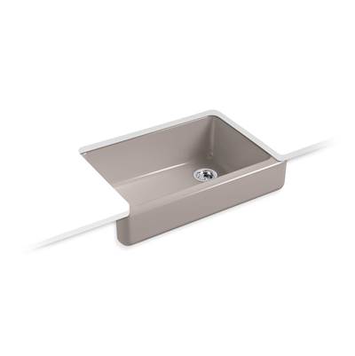 Kohler Whitehaven 32-1/2'' undermount single-bowl farmhouse kitchen sink - Truffle