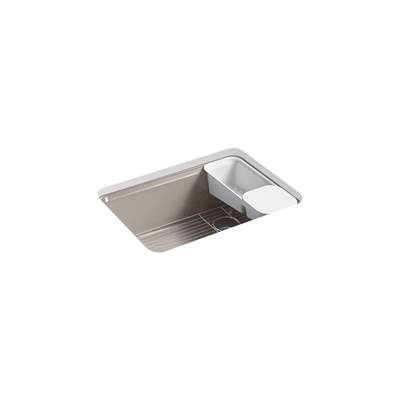 Kohler Riverby 27'' undermount single-bowl workstation kitchen sink - Truffle