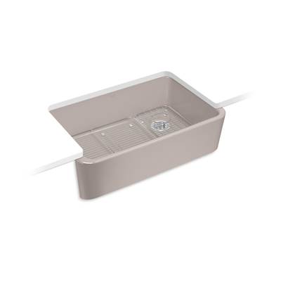 Kohler Ironridge 34'' Undermount Single-bowl Farmhouse Kitchen Sink - Truffle