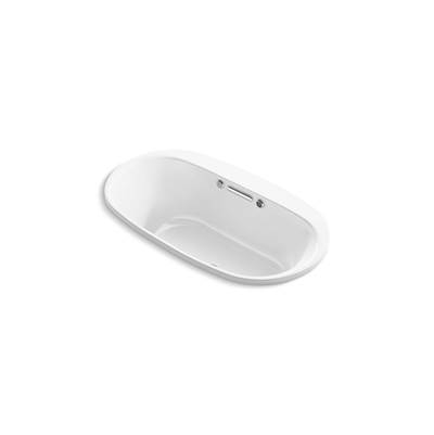 Kohler Underscore 66'' x 36'' drop-in Heated BubbleMassageE air bath with Bask heated surface - White