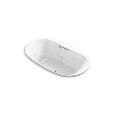 Kohler Underscore 71-1/2'' x 41-1/2'' drop-in Heated BubbleMassageE air bath with whirlpool - White