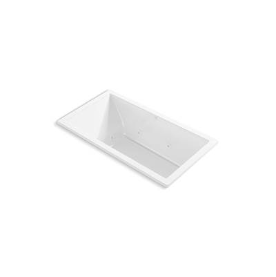 Kohler Underscore 60'' x 32'' drop-in heated whirlpool bath - White