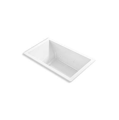 Kohler Underscore 60'' x 36'' drop-in heated whirlpool bath - White