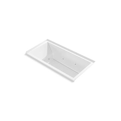 Kohler Underscore 60'' x 30'' drop-in/alcove heated whirlpool bath, right drain - White