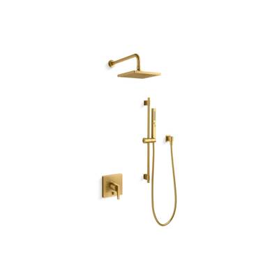 Kohler | Honesty | Shower System Kit - Vibrant Brushed Moderne Brass