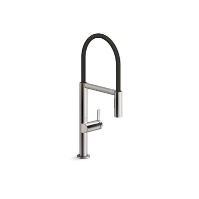 Components Semi-professional kitchen sink faucet with two-function sprayhead