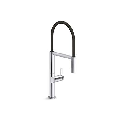 Components Semi-professional kitchen sink faucet with two-function sprayhead