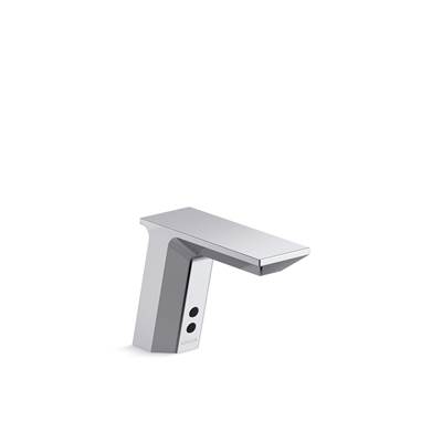 Geometric Touchless single-hole lavatory faucet with InsightE sensor technology, HES-powered, less drain, 0.35 gpm - Polished Chrome