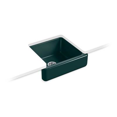 Kohler Whitehaven 23-1/2'' undermount single-bowl farmhouse kitchen sink - Teal