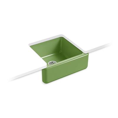 Kohler Whitehaven 23-1/2'' undermount single-bowl farmhouse kitchen sink - Fresh Green