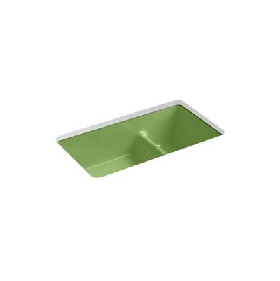 Kohler Iron/tones Smart Divide 33'' Top-/undermount Double-bowl Kitchen Sink - Fresh Green