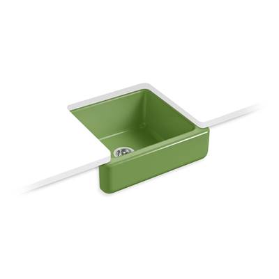 Kohler Whitehaven 23-1/2'' undermount single-bowl farmhouse kitchen sink - Fresh Green