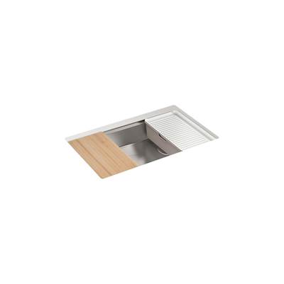 Kohler Strive 29'' undermount single-bowl workstation kitchen sink - Stainless Steel