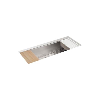 Kohler Strive 44'' undermount single-bowl workstation kitchen sink - Stainless Steel