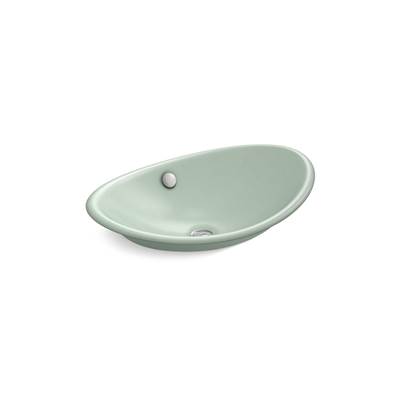 Iron Plains 20-3/4'' oval vessel bathroom sink - Aspen Exterior With Aspen Interior