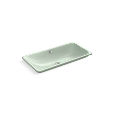 Iron Plains 30'' rectangular drop-in / undermount / vessel bathroom sink - Aspen Exterior With Aspen Interior