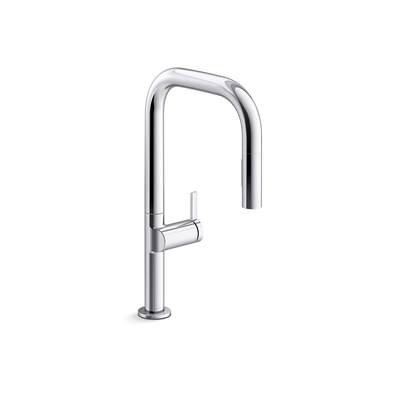Components Pull-down kitchen sink faucet with two-function sprayhead