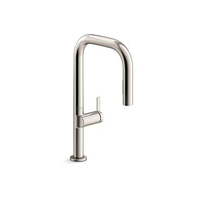 Components Pull-down kitchen sink faucet with two-function sprayhead