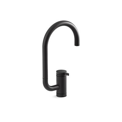 Components Single-handle bar sink faucet with two-function extended-reach spout