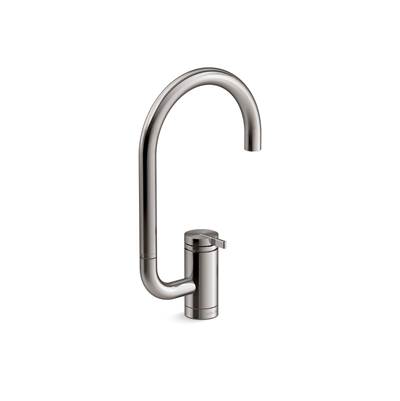 Components Single-handle bar sink faucet with two-function extended-reach spout