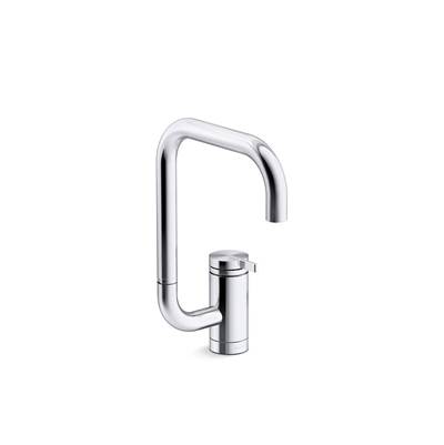 Components Single-handle bar sink faucet with two-function extended-reach spout