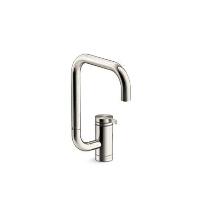 Components Single-handle bar sink faucet with two-function extended-reach spout
