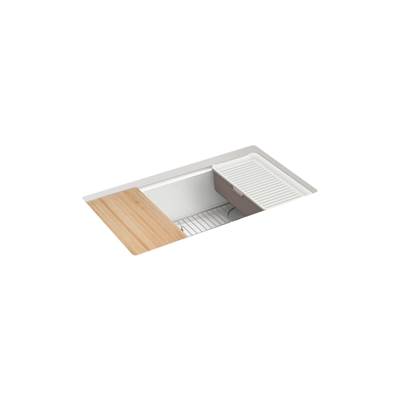 BillingsE 32-1/2'' undermount single-bowl workstation kitchen sink