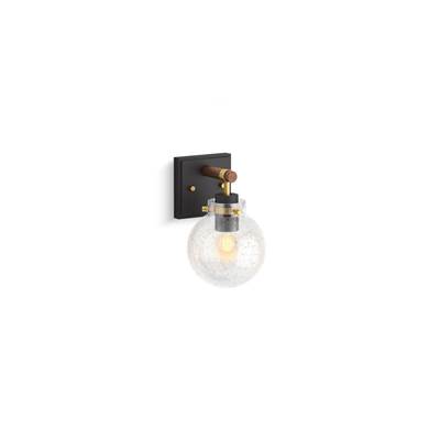 Kohler Holt One-light sconce - Matte Black With Brushed Moderne Brass