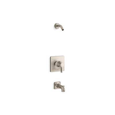Kohler Venza Rite-Temp bath and shower trim kit, without showerhead - Vibrant Brushed Nickel