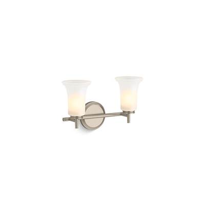 Bellera Two-light sconce with frosted shades