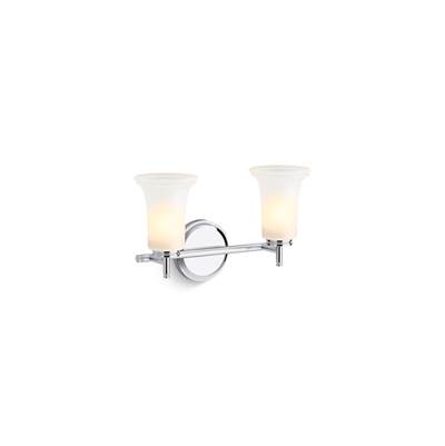 Bellera Two-light sconce with frosted shades