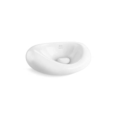 Kohler Landshapese By Daniel Arsham 21-1/2'' Oval Vessel Bathroom Sink, No Overflow - White