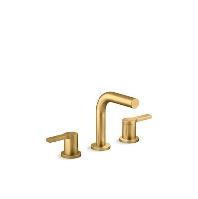 Elate Widespread bathroom sink faucet, 0.5 gpm - Vibrant Brushed Moderne Brass