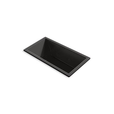 Kohler Underscore 60'' x 32'' drop-in heated whirlpool bath - Black