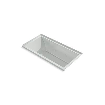 Kohler Underscore 60'' x 30'' drop-in/alcove heated whirlpool bath, right drain - Ice Grey