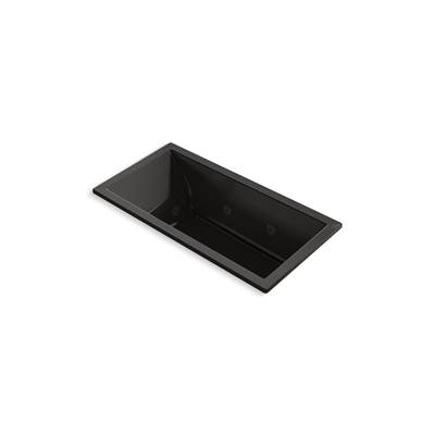 Kohler Underscore 60'' x 30'' drop-in heated whirlpool bath - Black