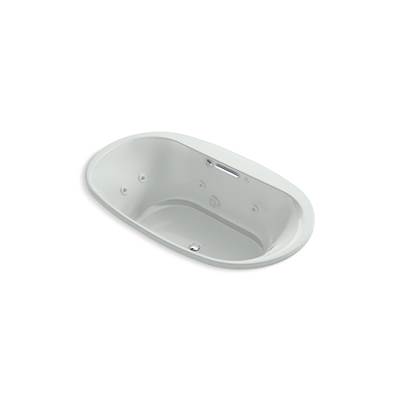 Kohler Underscore 71-1/2'' x 41-1/2'' drop-in Heated BubbleMassageE air bath with whirlpool - Ice Grey