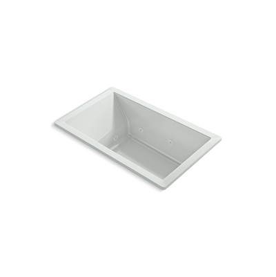 Kohler Underscore 60'' x 36'' drop-in heated whirlpool bath - Ice Grey