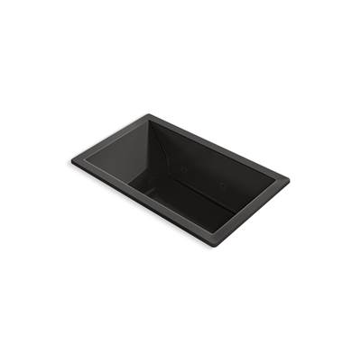 Kohler Underscore 60'' x 36'' drop-in heated whirlpool bath - Black